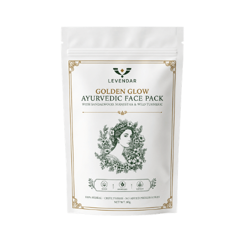 Single Golden Glow Ayurvedic Face Pack pouch