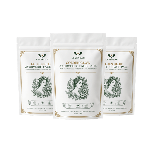 Three-pack Golden Glow Ayurvedic Face Pack bundle